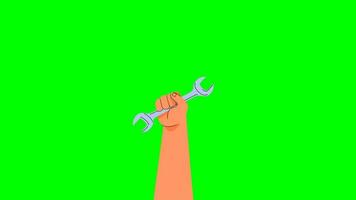 Tag der Arbeit Hand Animation Mechaniker video