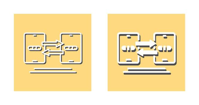 icono de vector de sincronización de datos