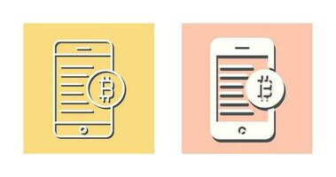 Bitcoin Mobile Vector Icon