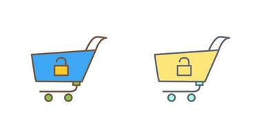 Unique Unlock Cart Vector Icon
