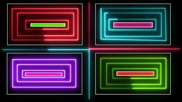 Säbel rahmen, Neon- Linie Hintergrund. video