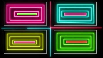 Säbel rahmen, Neon- Linie Hintergrund. video