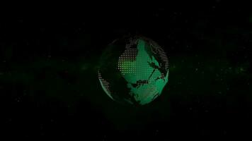 digital particle earth. video
