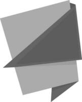 Black triangle with gray. vector