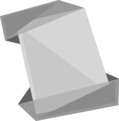 Gray blank tag or sticker.