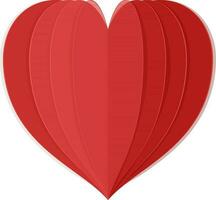 Creative paper cut out Heart design. vector