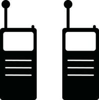 Illustration of walkie talkie icon in flat style. vector