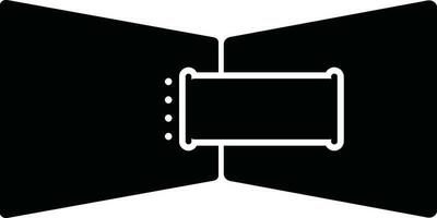 black and white style of safety belt icon. vector