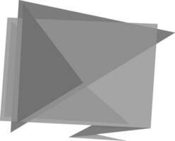 Blank triangle with ribbon. vector