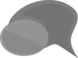 Speech bubble in gray color. vector