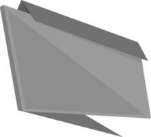 Illustration of a gray and black ribbon. vector