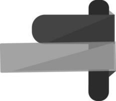 Stylish black and gray ribbon. vector