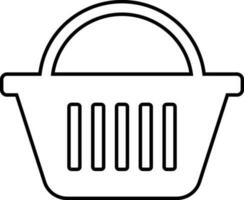 Illustration of basket in flat style. vector