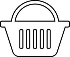 Illustration of basket in flat style. vector