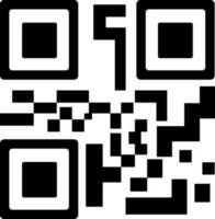 negro y blanco qr código en plano estilo. vector