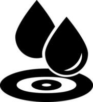 black and white icon of drops in flat style. vector