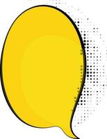 Empty yellow comic speech bubble in pop art style. vector