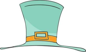 Flat illustration of leprechaun hat. vector