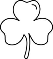 Flat illustration of Shamrock Leaf. vector