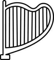 Vector Harp sign or symbol in flat style.