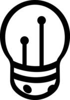 Black and white light bulb. vector