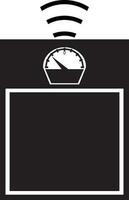 Black and white weight scale. vector