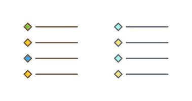 Unique Numbered list Vector Icon