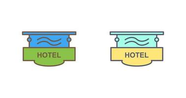 icono de vector de signo de hotel