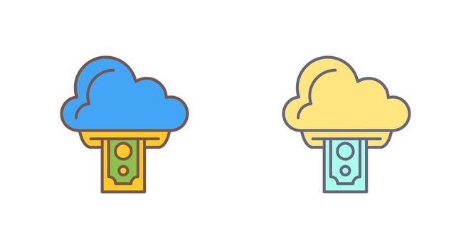 icono de vector de computación en la nube