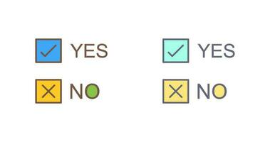 sí, no, opción, vector, icono vector