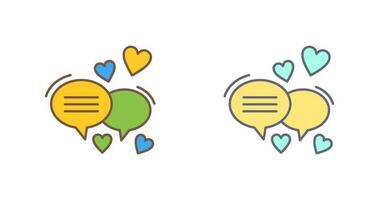 Love Chat Vector Icon