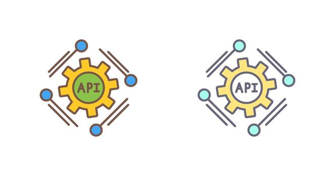 icono de vector de api