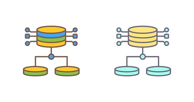 icono de vector de datos estructurados