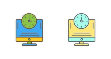 icono de vector de tiempo en línea