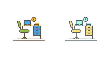 Office Desk Vector Icon