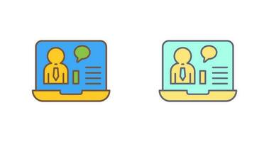 Online Job Interview Vector Icon