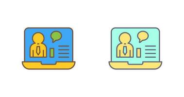 Online Job Interview Vector Icon