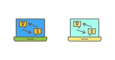 icono de vector de traductor