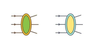 icono de vector de refracción