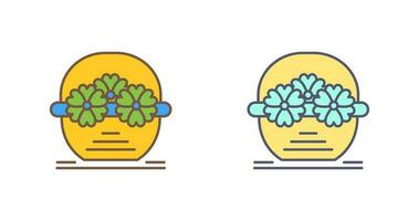 Flower Basket Vector Icon