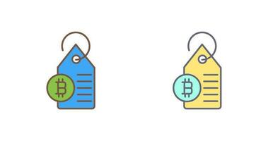 Bitcoin Label Tag Vector Icon