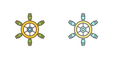 Ship Wheel Vector Icon