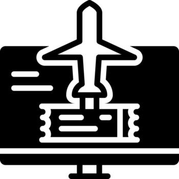 solid icon for booking vector