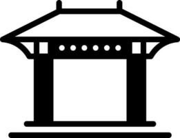 solid icon for pergola vector