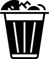 solid icon for garbage vector