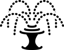 solid icon for fountain vector