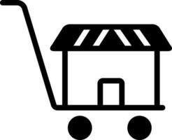 solid icon for supermarket vector