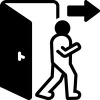 solid icon for exit vector