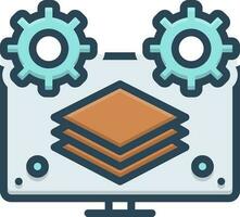 color icon for fullstack vector