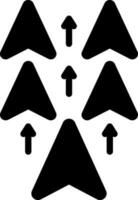 solid icon for exceeded vector